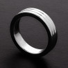 Triune Cockring Ribbed Métal 10mm